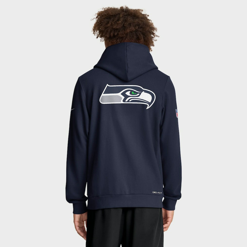 Seattle Seahawks Sideline Standard Issue Utility Player Dri-FIT Full-Zip Hoodie - College Navy | Nike outlet