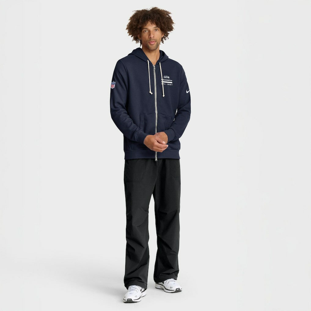 Seattle Seahawks Sideline Standard Issue Utility Player Dri-FIT Full-Zip Hoodie - College Navy | Nike outlet