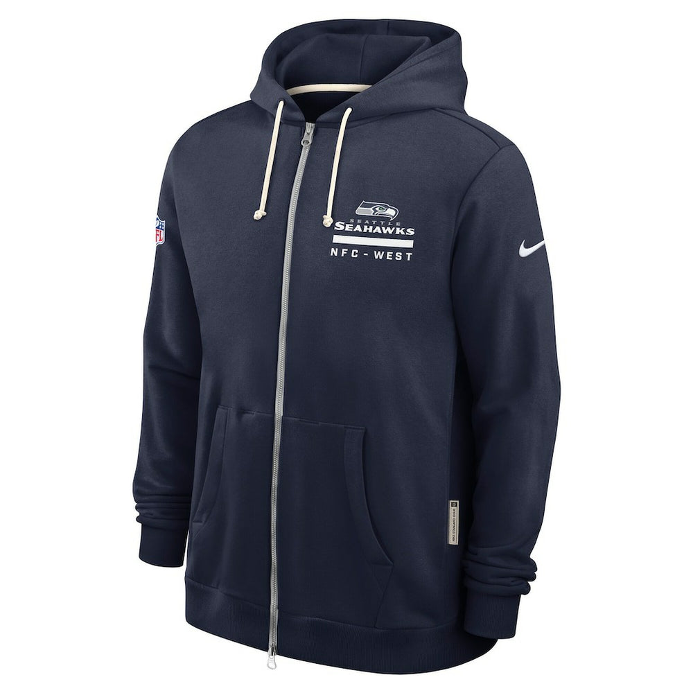 Seattle Seahawks Sideline Standard Issue Utility Player Dri-FIT Full-Zip Hoodie - College Navy | Nike outlet