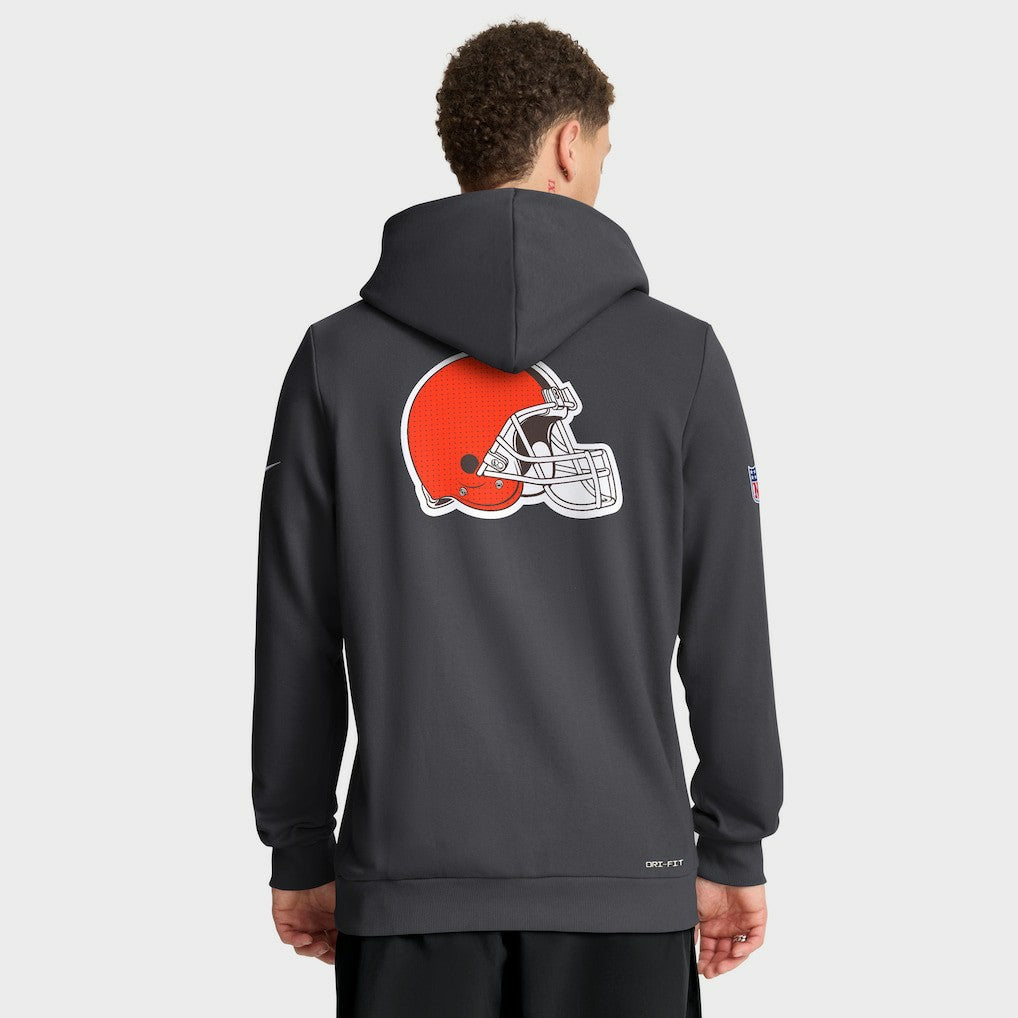 Cleveland Browns Sideline Standard Issue Utility Player Dri-FIT Full-Zip Hoodie - Anthracite | Nike for sale