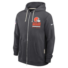 Cleveland Browns Sideline Standard Issue Utility Player Dri-FIT Full-Zip Hoodie - Anthracite | Nike for sale