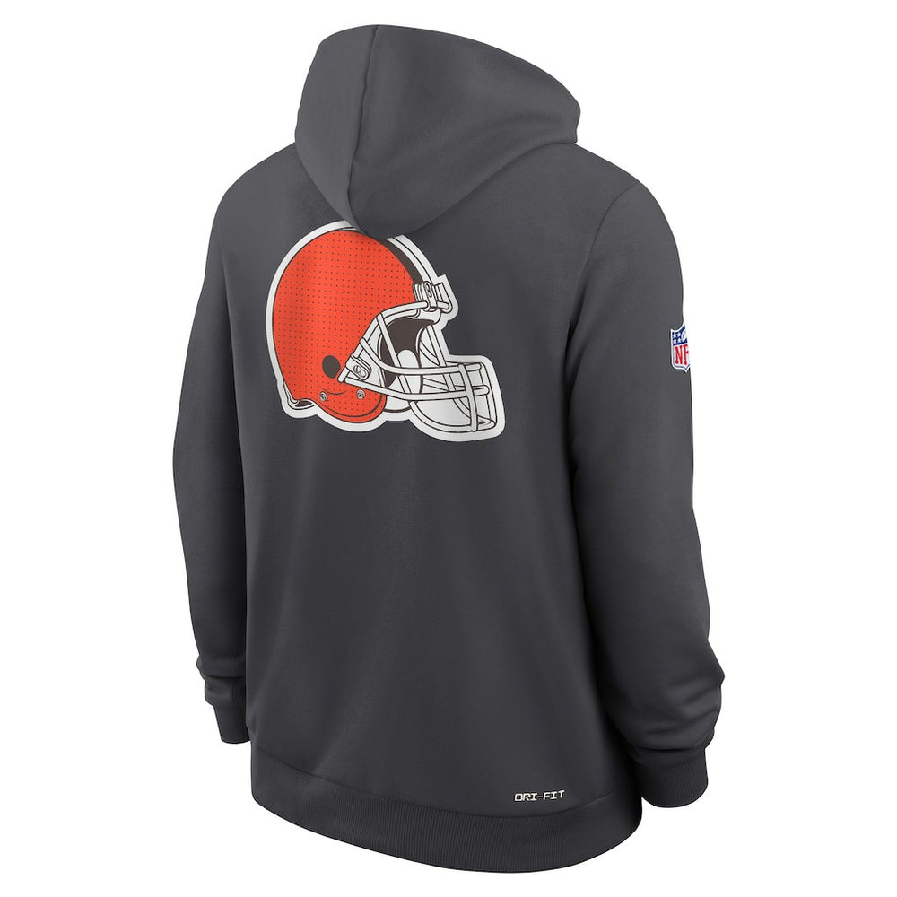 Cleveland Browns Sideline Standard Issue Utility Player Dri-FIT Full-Zip Hoodie - Anthracite | Nike for sale