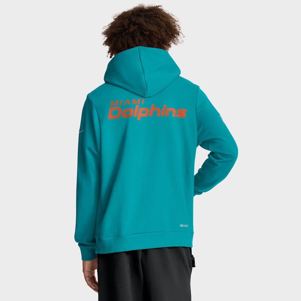 Miami Dolphins Sideline Standard Issue Initial Home Dri-FIT Hoodie - Aqua | Nike sale
