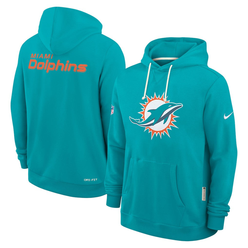 Miami Dolphins Sideline Standard Issue Initial Home Dri-FIT Hoodie - Aqua | Nike sale