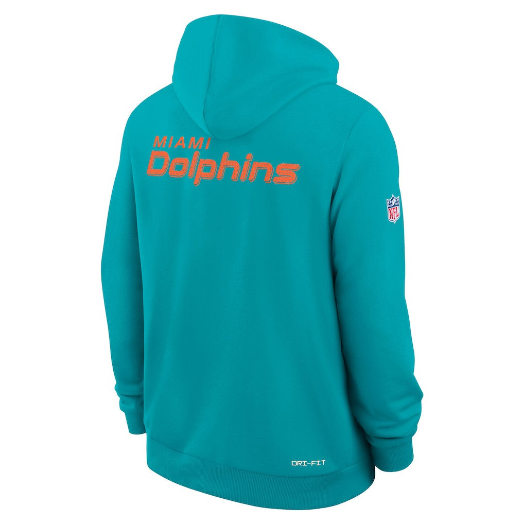 Miami Dolphins Sideline Standard Issue Initial Home Dri-FIT Hoodie - Aqua | Nike sale