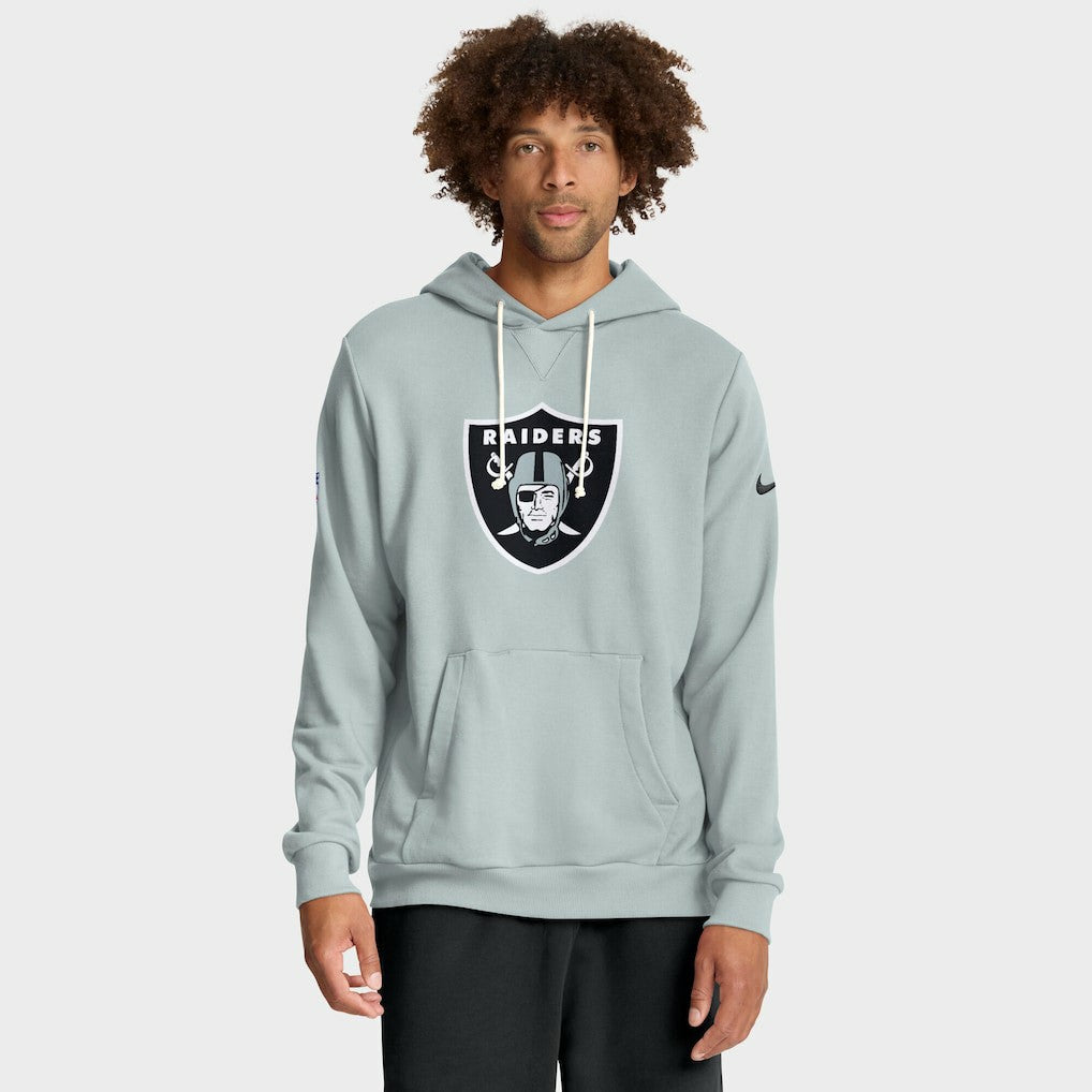 Las Vegas Raiders Sideline Standard Issue Initial Home Dri-FIT Hoodie - Silver | Nike outlet