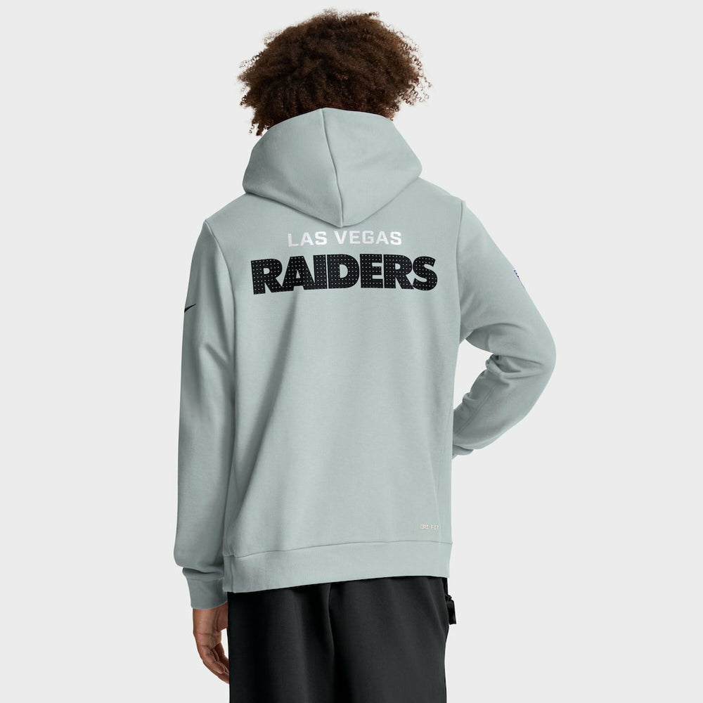 Las Vegas Raiders Sideline Standard Issue Initial Home Dri-FIT Hoodie - Silver | Nike outlet