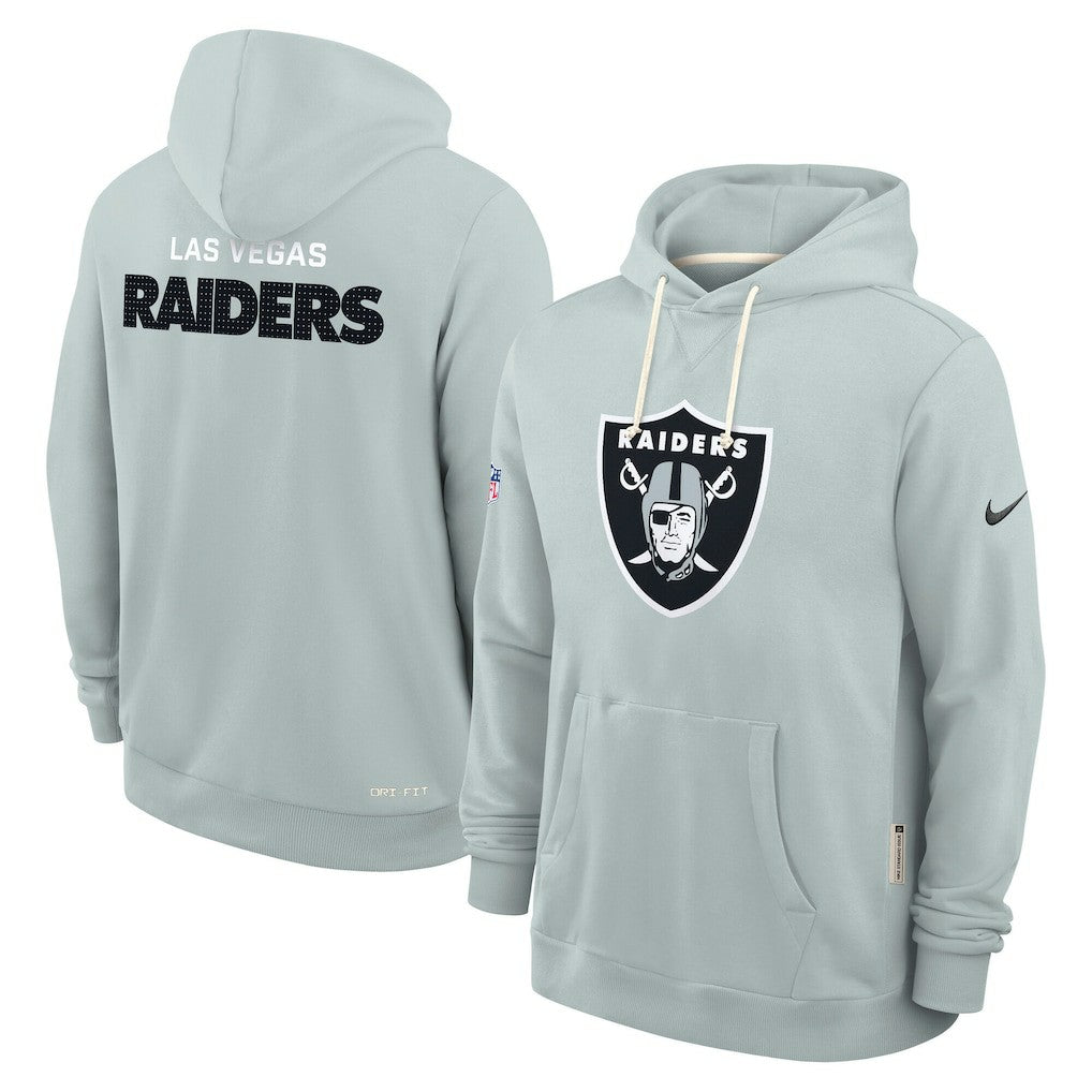 Las Vegas Raiders Sideline Standard Issue Initial Home Dri-FIT Hoodie - Silver | Nike outlet