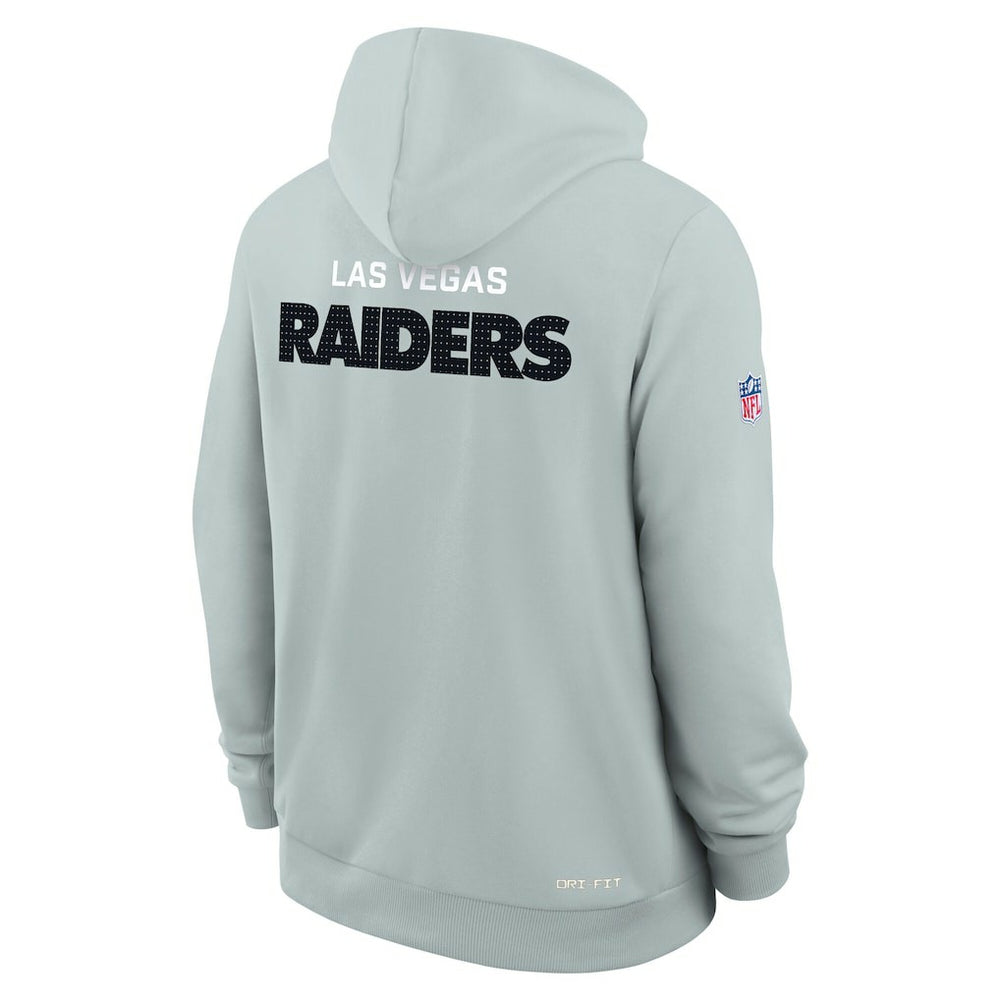 Las Vegas Raiders Sideline Standard Issue Initial Home Dri-FIT Hoodie - Silver | Nike outlet