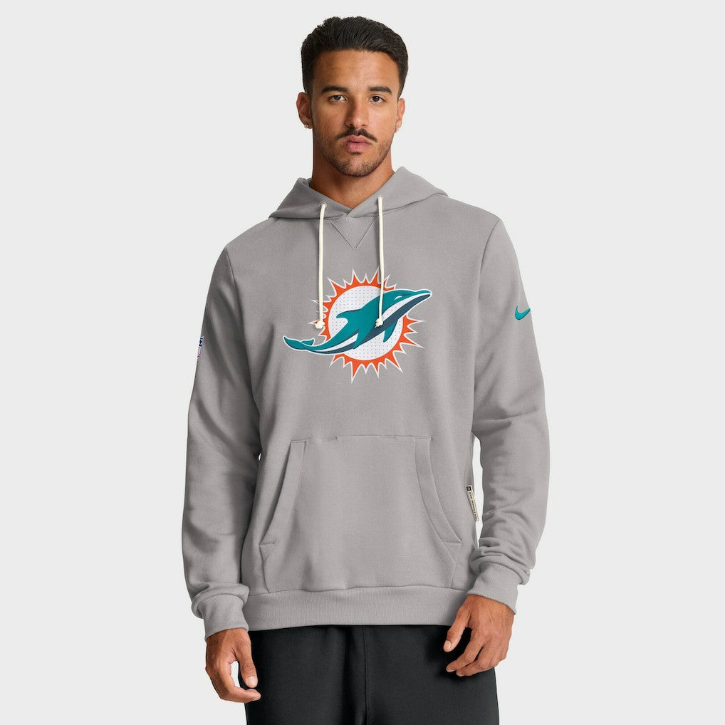 Miami Dolphins Sideline Standard Issue Initial Home Dri-FIT Hoodie - Charcoal | Nike outlet