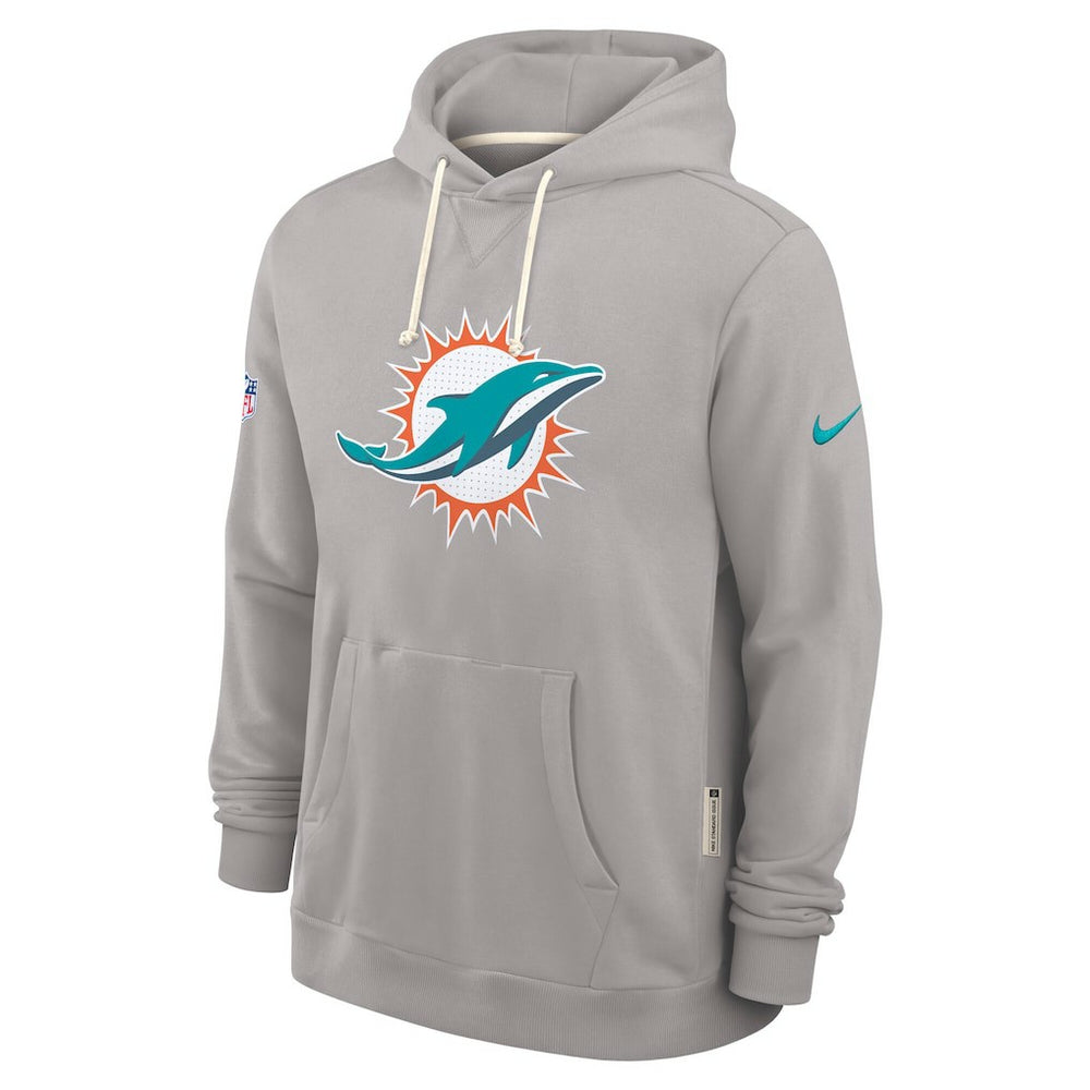 Miami Dolphins Sideline Standard Issue Initial Home Dri-FIT Hoodie - Charcoal | Nike outlet