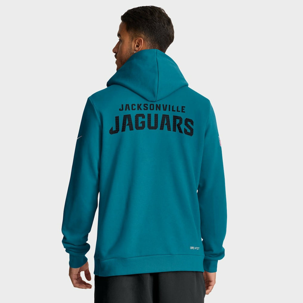 Jacksonville Jaguars Sideline Standard Issue Initial Home Dri-FIT Hoodie - Teal | Nike for sale