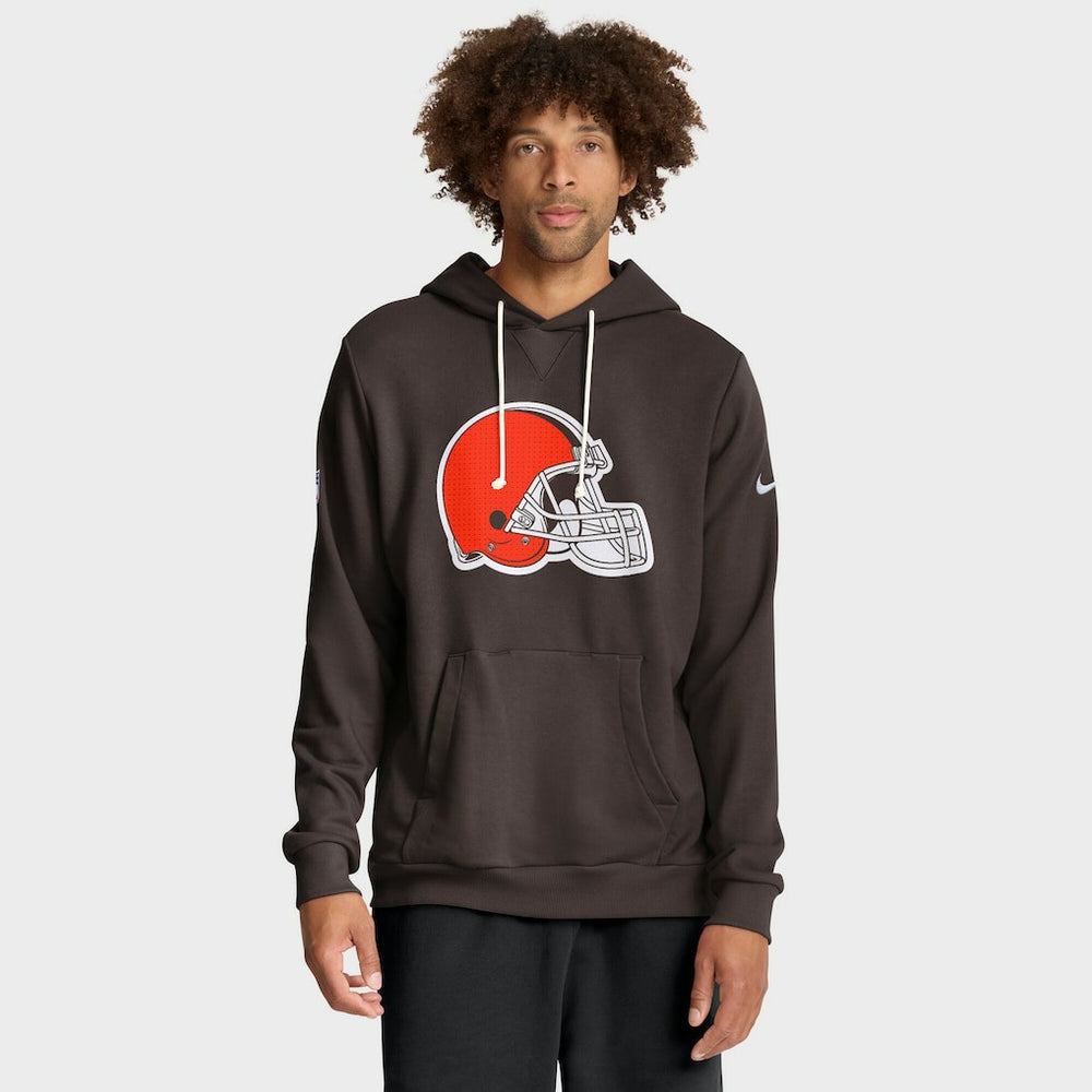Cleveland Browns Sideline Standard Issue Initial Home Dri-FIT Hoodie - Brown | Nike for sale