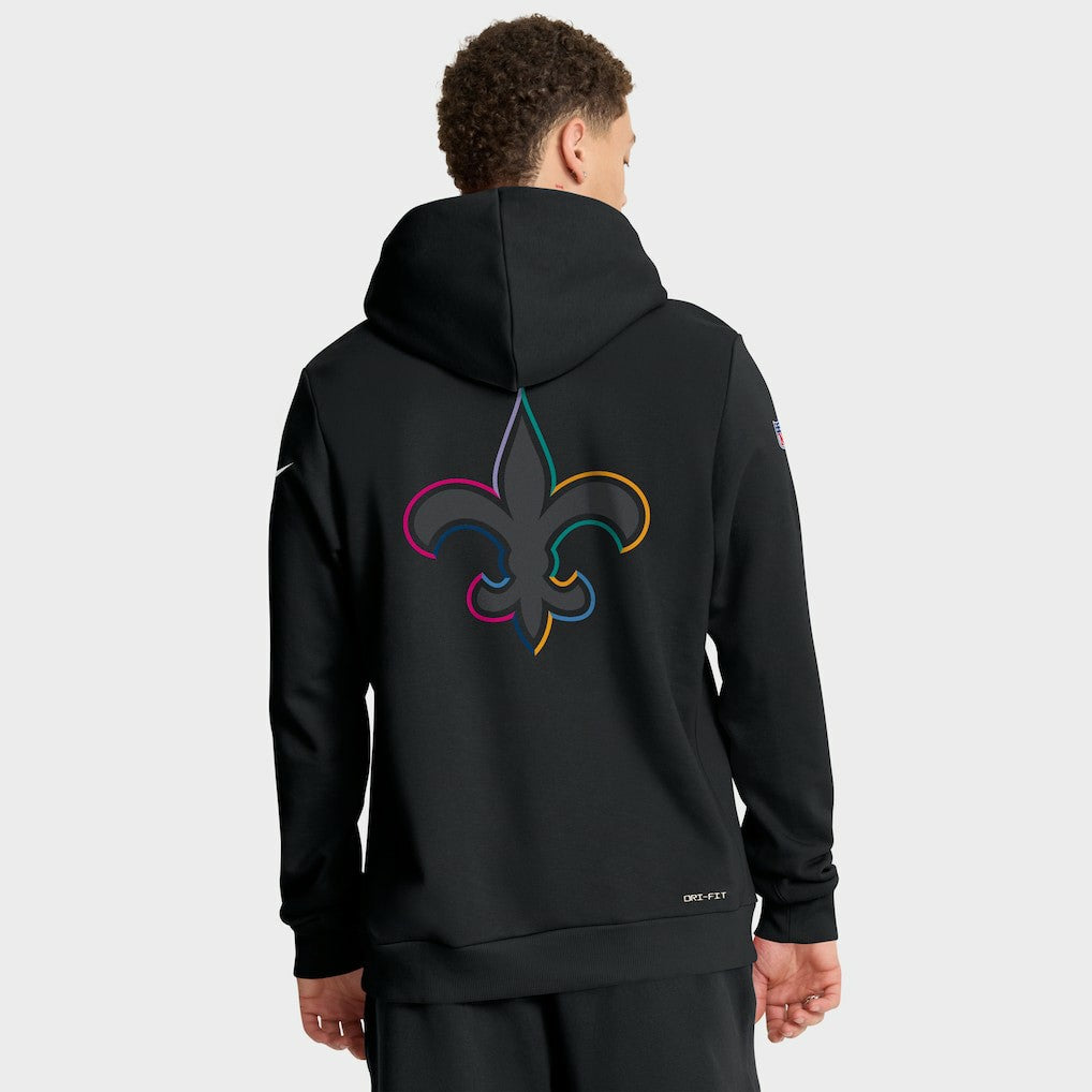 New Orleans Saints 2025 NFL Crucial Catch Sideline Standard Issue Dri-FIT Hoodie - Black | Nike discount