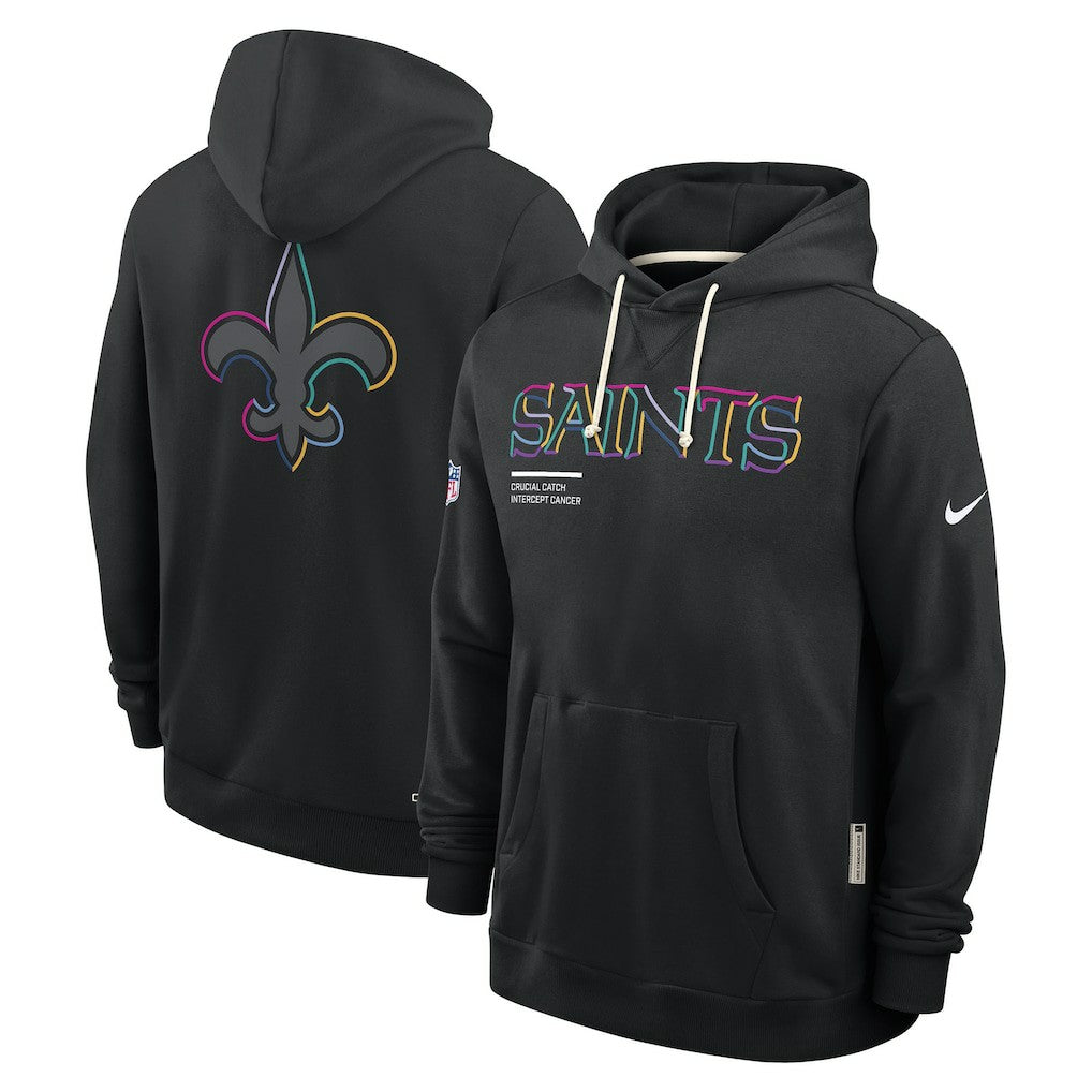 New Orleans Saints 2025 NFL Crucial Catch Sideline Standard Issue Dri-FIT Hoodie - Black | Nike discount