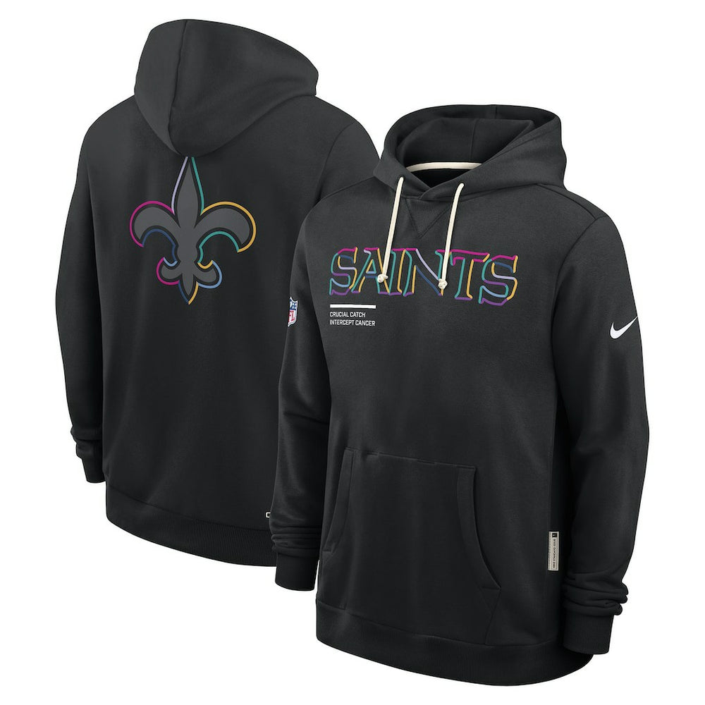 New Orleans Saints 2025 NFL Crucial Catch Sideline Standard Issue Dri-FIT Hoodie - Black | Nike discount