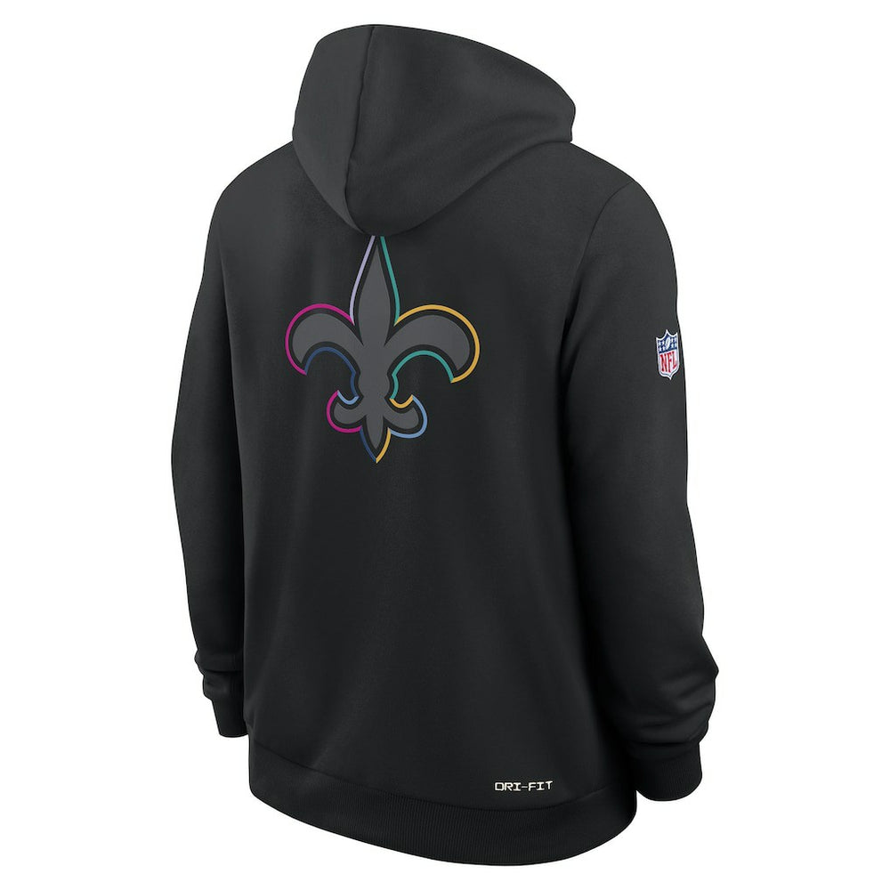 New Orleans Saints 2025 NFL Crucial Catch Sideline Standard Issue Dri-FIT Hoodie - Black | Nike discount