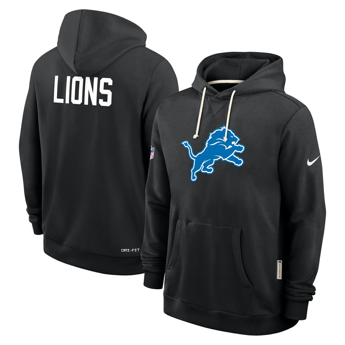 Detroit Lions Sideline Standard Issue Alt 2 Dri-FIT Hoodie - Black | Nike outlet
