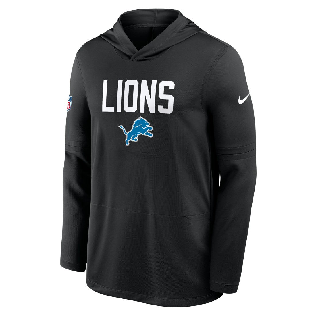 Detroit Lions Sideline Pass Accuracy Dri-FIT Long Sleeve Hoodie T-Shirt - Black | Nike outlet