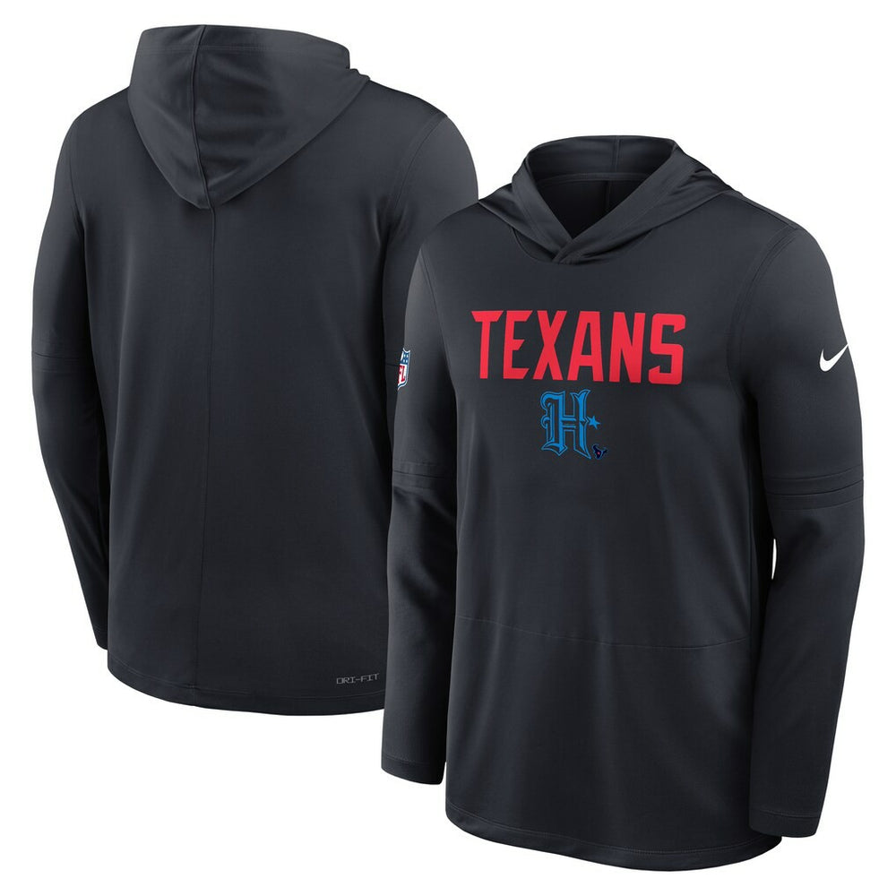 Houston Texans Sideline Pass Accuracy Dri-FIT Long Sleeve Hoodie T-Shirt  - Blue | Nike discount