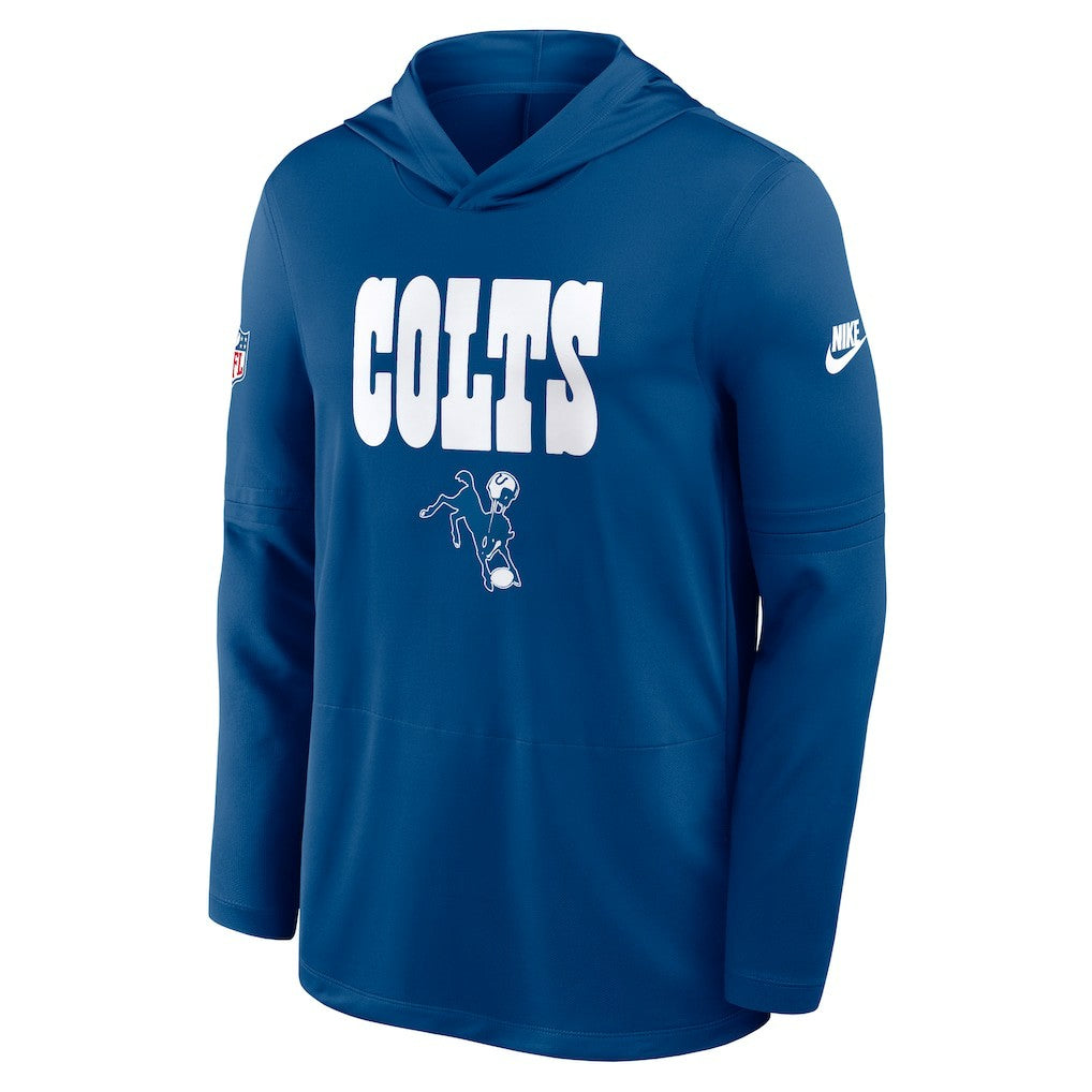 Indianapolis Colts Sideline Pass Accuracy Dri-FIT Long Sleeve Hoodie T-Shirt - Royal | Nike online