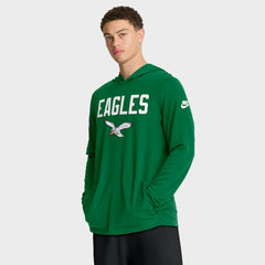 Philadelphia Eagles Sideline Pass Accuracy Dri-FIT Long Sleeve Hoodie T-Shirt  - Kelly Green | Nike on sale