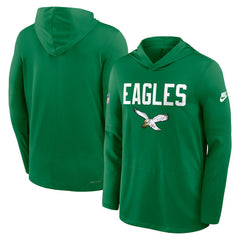 Philadelphia Eagles Sideline Pass Accuracy Dri-FIT Long Sleeve Hoodie T-Shirt  - Kelly Green | Nike on sale