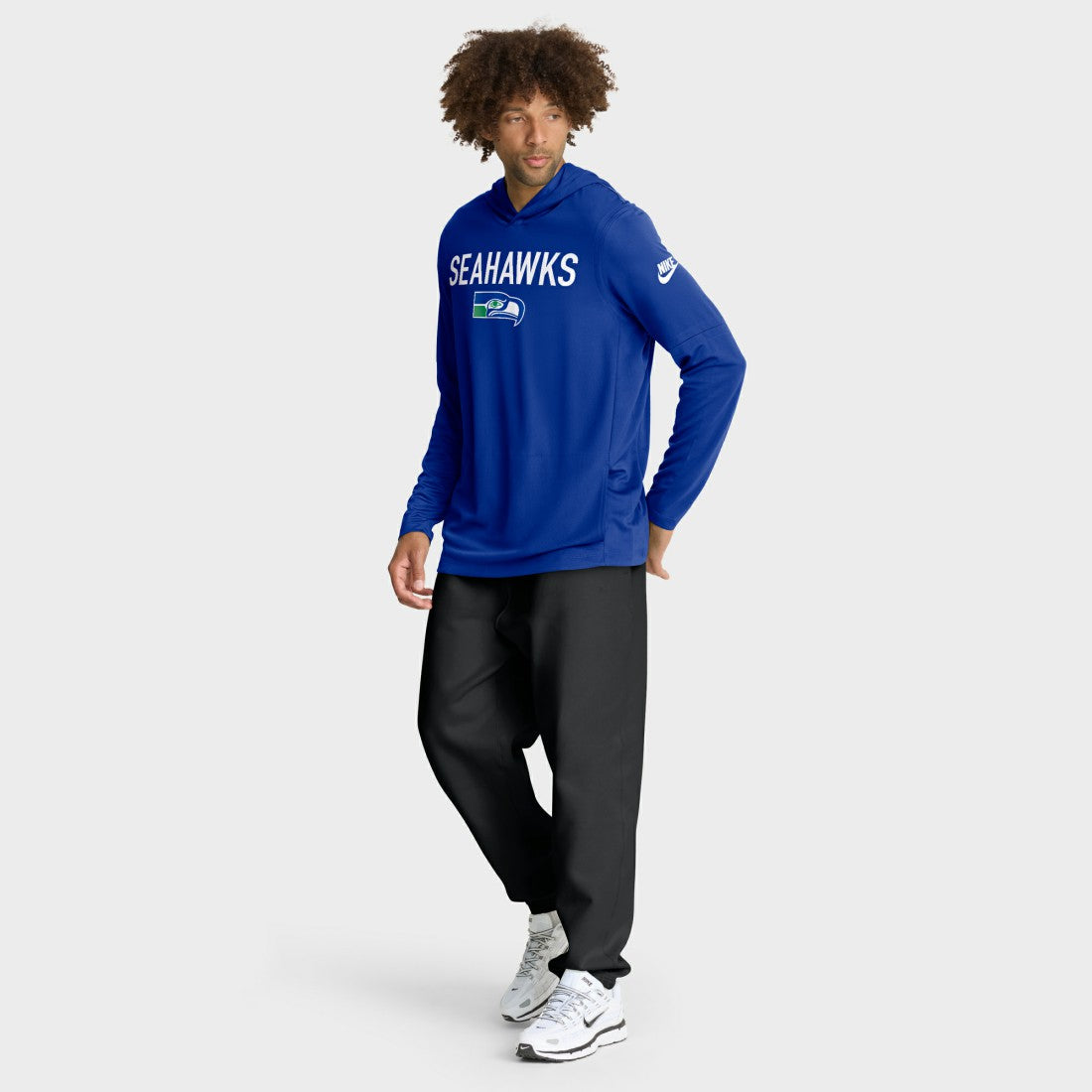 Seattle Seahawks Sideline Pass Accuracy Dri-FIT Long Sleeve Hoodie T-Shirt - Royal | Nike discount