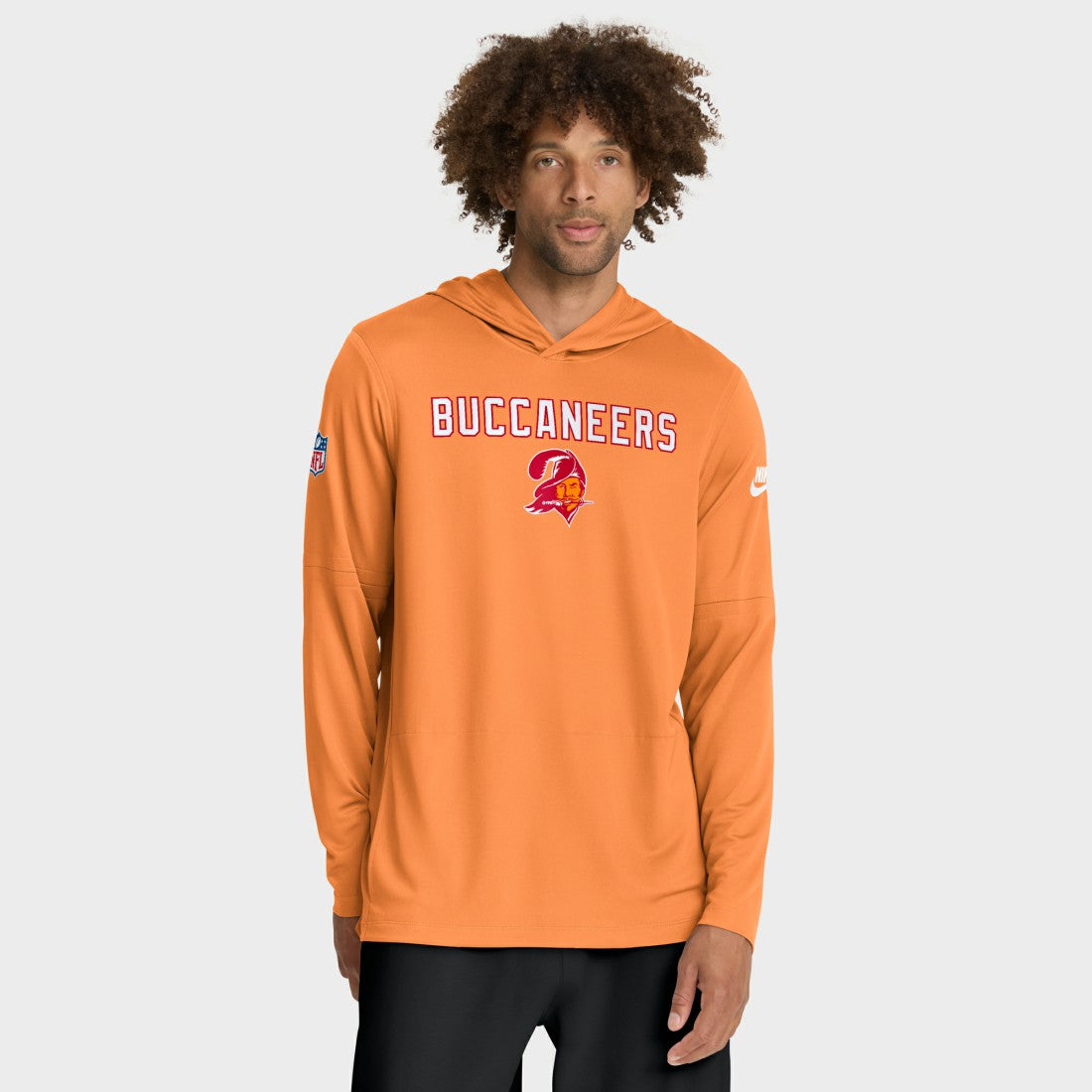 Tampa Bay Buccaneers Sideline Pass Accuracy Dri-FIT Long Sleeve Hoodie T-Shirt - Orange | Nike discount