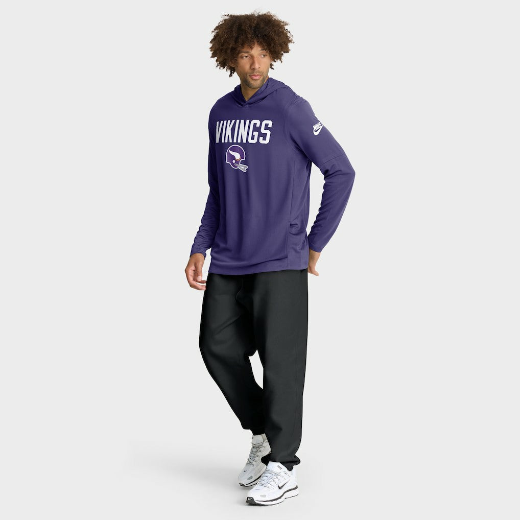 Minnesota Vikings Sideline Pass Accuracy Dri-FIT Long Sleeve Hoodie T-Shirt - Purple | Nike discount