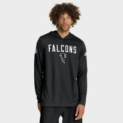 Atlanta Falcons Sideline Pass Accuracy Dri-FIT Long Sleeve Hoodie T-Shirt - Black | Nike outlet