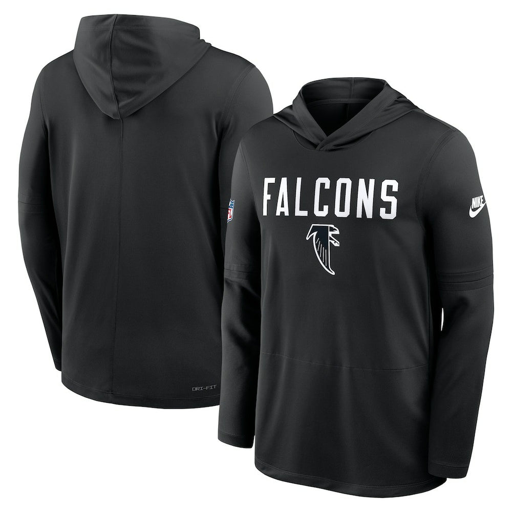 Atlanta Falcons Sideline Pass Accuracy Dri-FIT Long Sleeve Hoodie T-Shirt - Black | Nike outlet