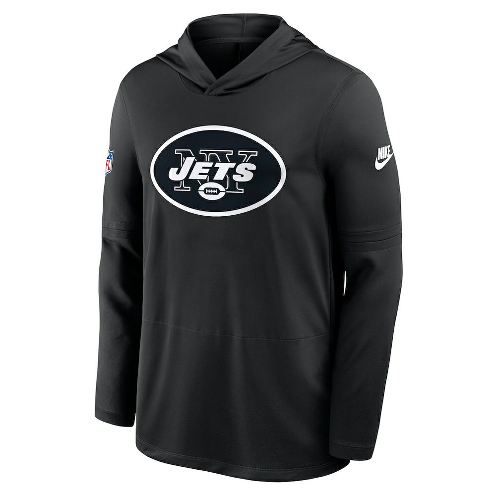 New York Jets Sideline Pass Accuracy Dri-FIT Long Sleeve Hoodie T-Shirt - Black | Nike sale