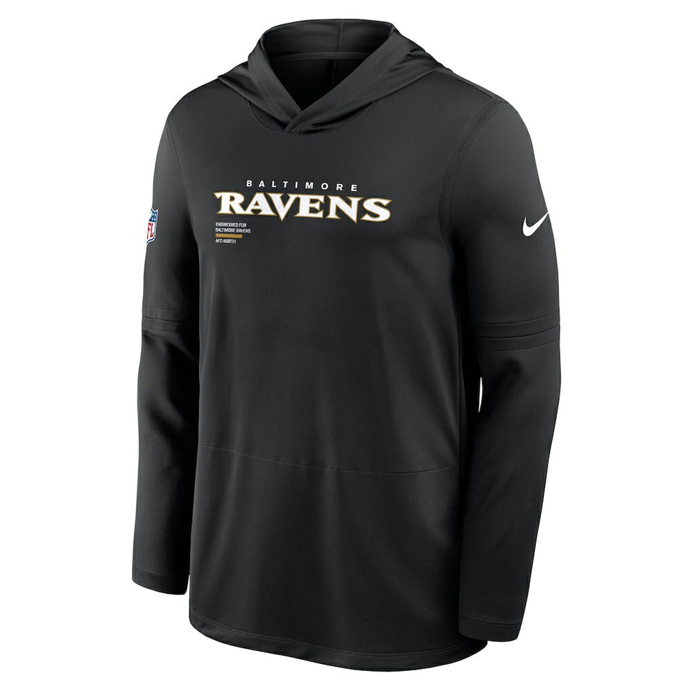 Baltimore Ravens Sideline Pure Fury Performance Long Sleeve Hoodie T-Shirt - Black | Nike online