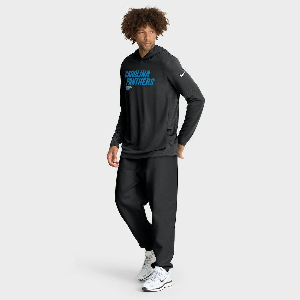 Carolina Panthers Sideline Pure Fury Performance Long Sleeve Hoodie T-Shirt - Black | Nike for sale