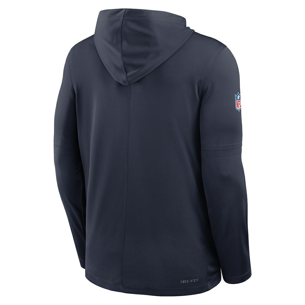 Chicago Bears Sideline Pure Fury Performance Long Sleeve Hoodie T-Shirt - Navy | Nike online