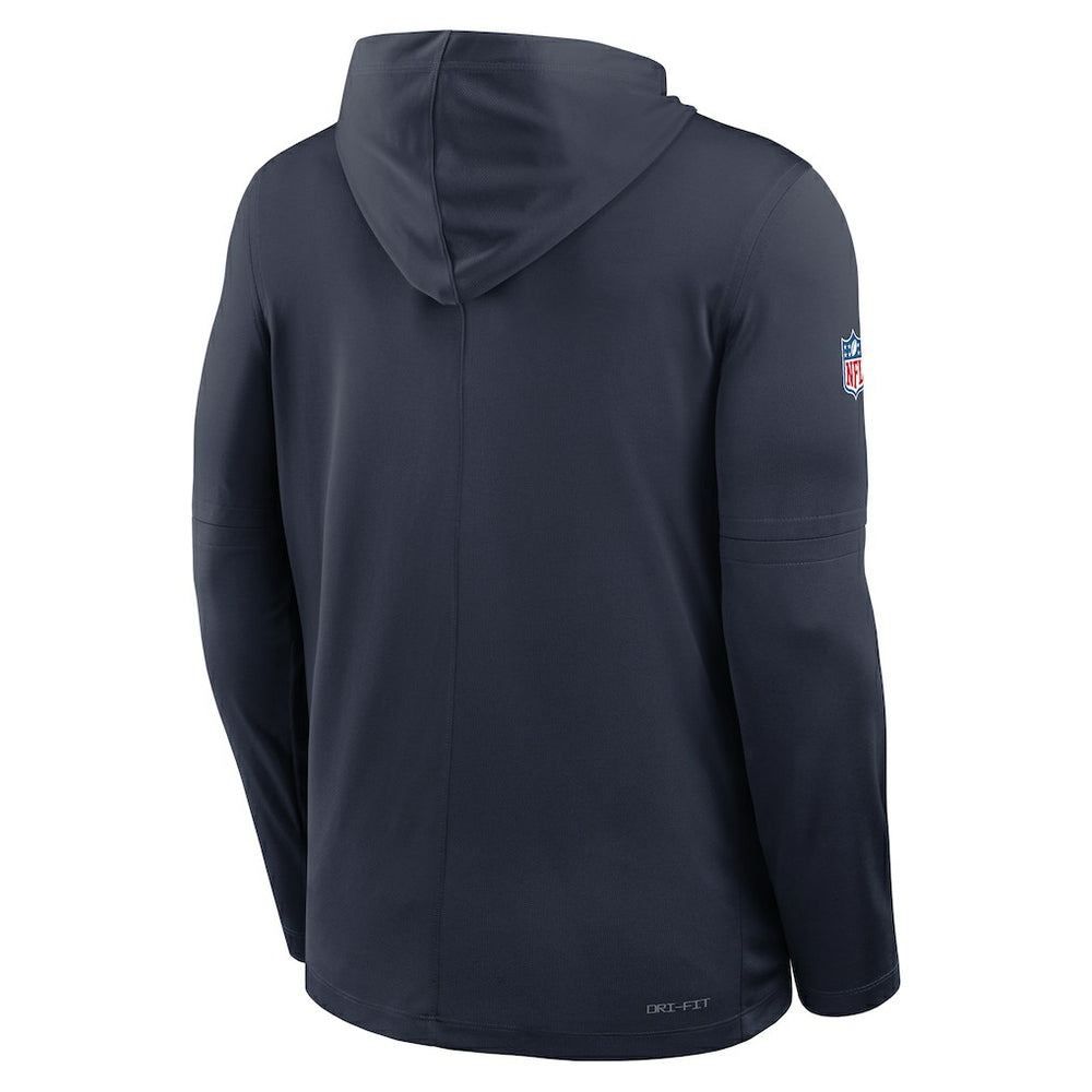 Chicago Bears Sideline Pure Fury Performance Long Sleeve Hoodie T-Shirt - Navy | Nike online