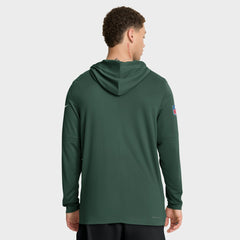 Green Bay Packers Sideline Pure Fury Performance Long Sleeve Hoodie T-Shirt - Green | Nike discount
