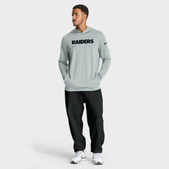 Las Vegas Raiders Sideline Pure Fury Performance Long Sleeve Hoodie T-Shirt - Silver | Nike sale
