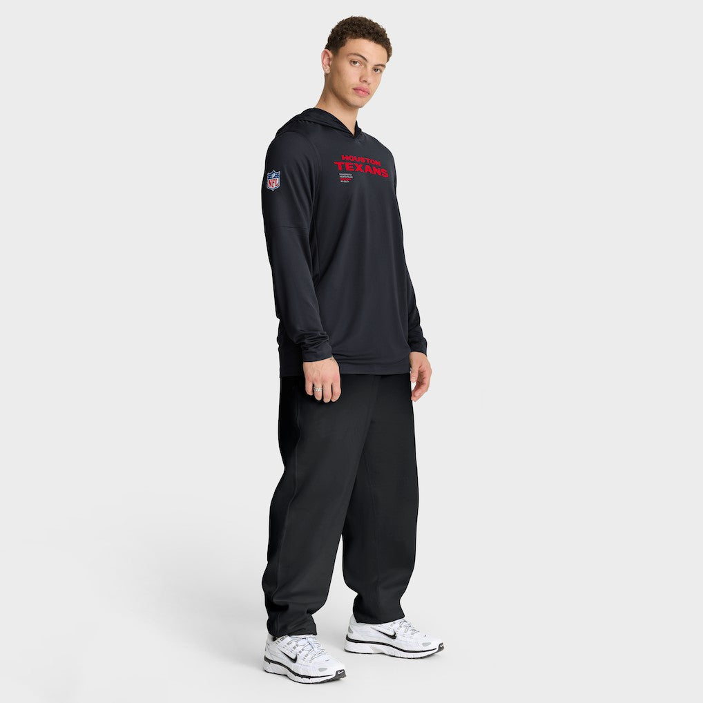 Houston Texans Sideline Pure Fury Performance Long Sleeve Hoodie T-Shirt - Navy | Nike for sale