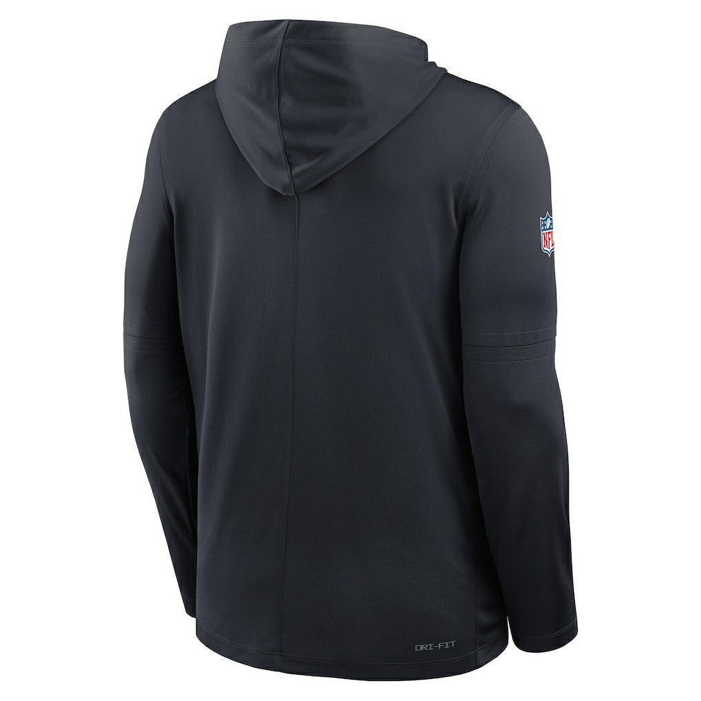 Houston Texans Sideline Pure Fury Performance Long Sleeve Hoodie T-Shirt - Navy | Nike for sale