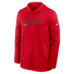 Houston Texans Sideline Pure Fury Performance Long Sleeve Hoodie T-Shirt - Red | Nike outlet