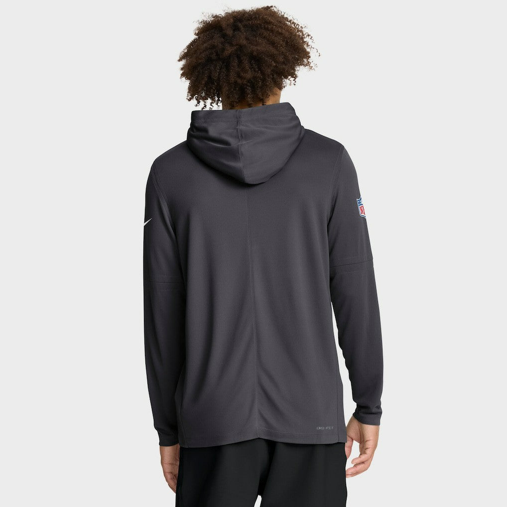 Dallas Cowboys Sideline Pure Fury Performance Long Sleeve Hoodie T-Shirt - Anthracite | Nike cheap