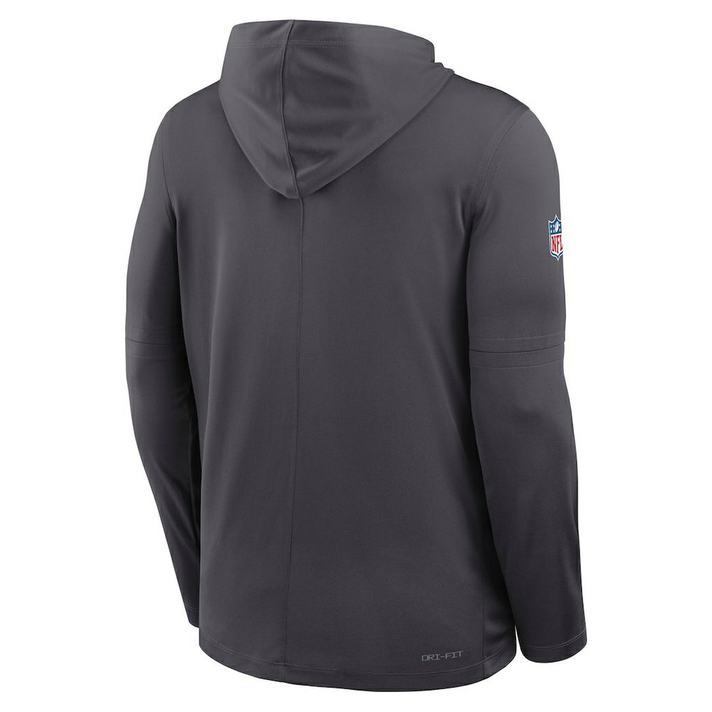Dallas Cowboys Sideline Pure Fury Performance Long Sleeve Hoodie T-Shirt - Anthracite | Nike cheap