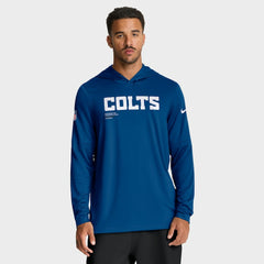 Indianapolis Colts Sideline Pure Fury Performance Long Sleeve Hoodie T-Shirt - Royal | Nike sale