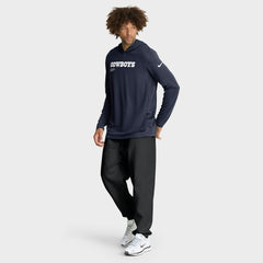 Dallas Cowboys Sideline Pure Fury Performance Long Sleeve Hoodie T-Shirt - Navy | Nike sale