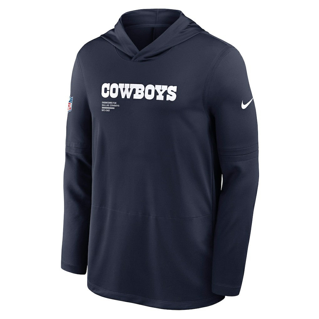 Dallas Cowboys Sideline Pure Fury Performance Long Sleeve Hoodie T-Shirt - Navy | Nike sale