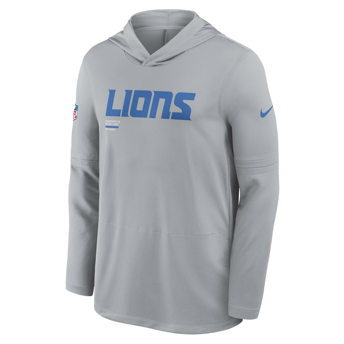 Detroit Lions Sideline Pure Fury Performance Long Sleeve Hoodie T-Shirt - Gray | Nike sale