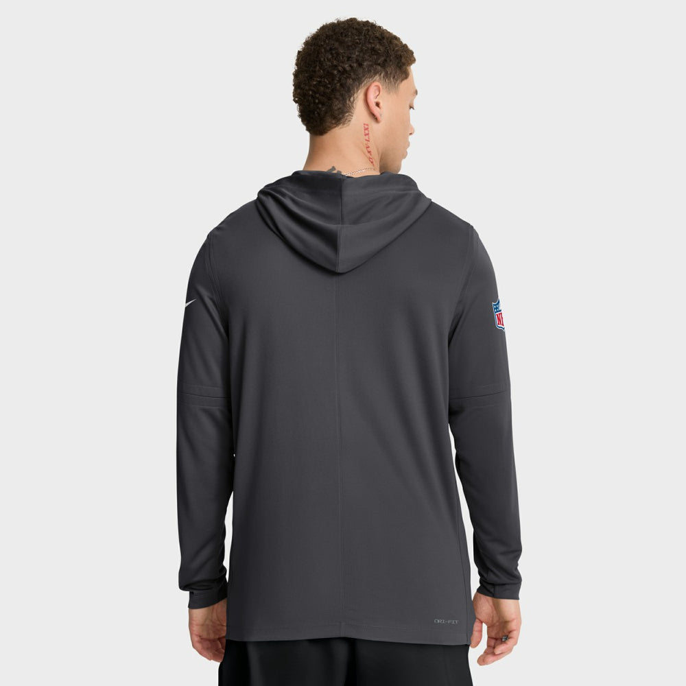 Green Bay Packers Sideline Pure Fury Performance Long Sleeve Hoodie T-Shirt - Anthracite | Nike outlet