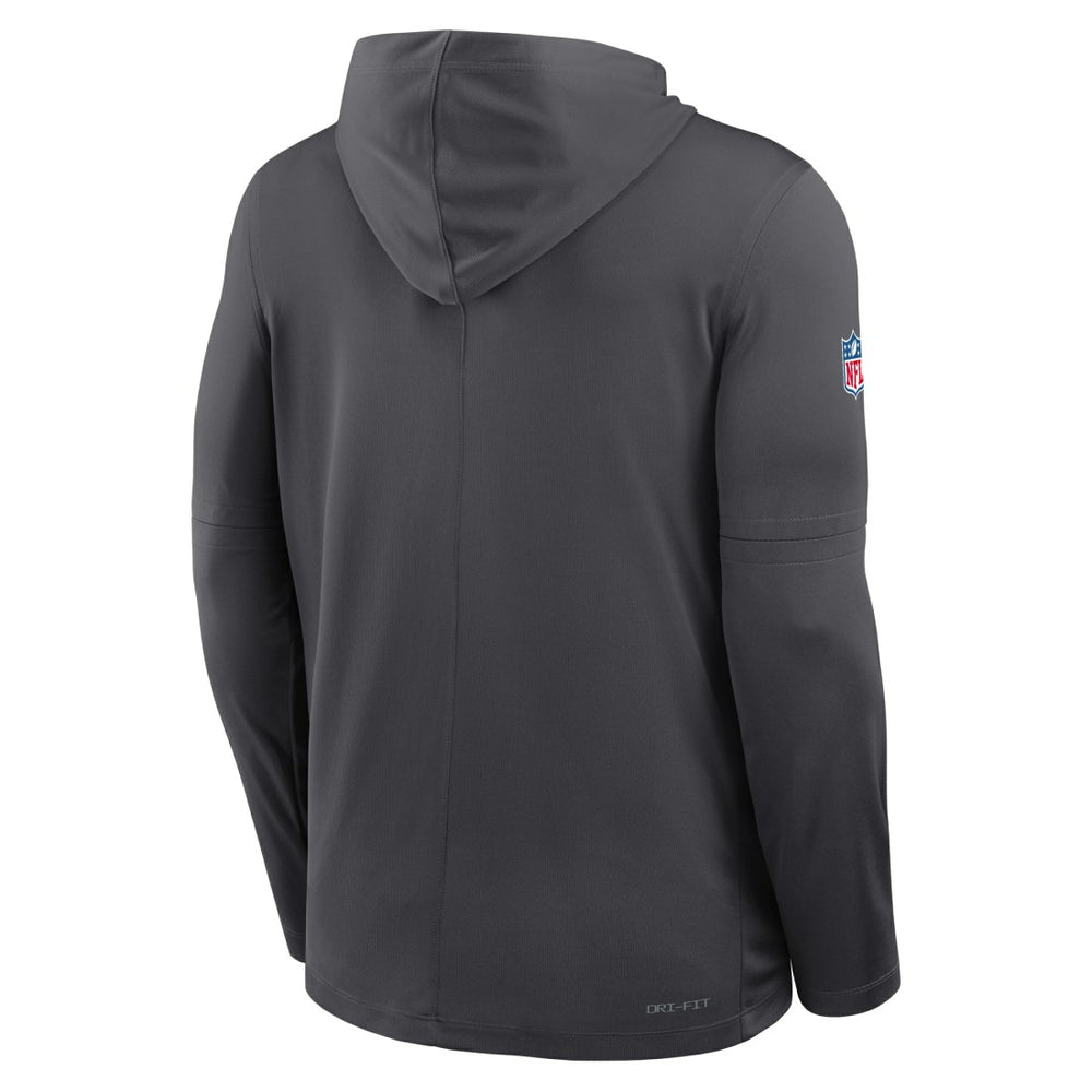 Green Bay Packers Sideline Pure Fury Performance Long Sleeve Hoodie T-Shirt - Anthracite | Nike outlet